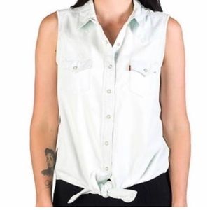 Levi’s Button Down Collared Tank Top